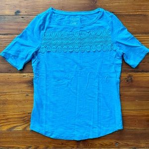 NWOT Talbots petite crochet detail tshirt Small